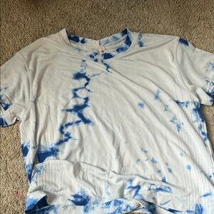 Blue and White Tie-Dye Lululemon shirt